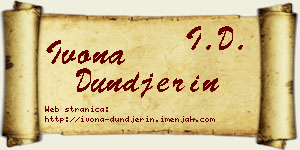 Ivona Dunđerin vizit kartica